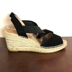 Kanna Wedge Espadrille Black Sandals  Womens 7.5 / EU 38 Beachy